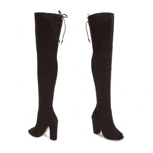 Steve Madden Twain Boot Black Suede Steve Madden - Black Suede Thigh High Boots - 8 main image 1